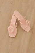 Florisse Heels in Waterproof Suede Blush Pink