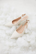 Ingrid Slingback Cloud Heels in Cream