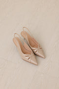 Velora Slingback Kitten Heels in Taupe