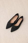 Lumina Bow Flats in Black