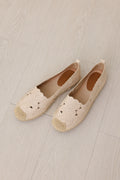 Maris Floral Espadrille in Cream