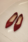 Lumina Bow Flats in Maroon