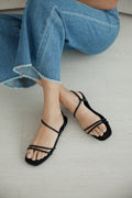 Jamie Cloud Sandals in Black