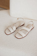 Charleey Irregular Strap Cloud Sandals in Waterproof Linen