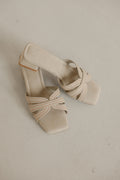 Leonora Cloud Heels in Taupe Waterproof Suede