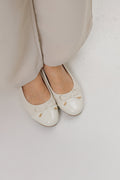 Megumi Ballet Cloud Flats in Cream