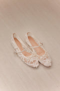Sevyn Floral Mesh Maryjane Flats in Cream