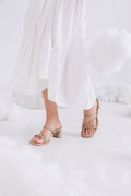 Haruna Strappy Cloud Heels in Taupe