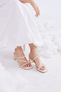 Haruna Strappy Cloud Heels in Cream