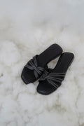 Leone Interlocking Cloud Sliders in Black